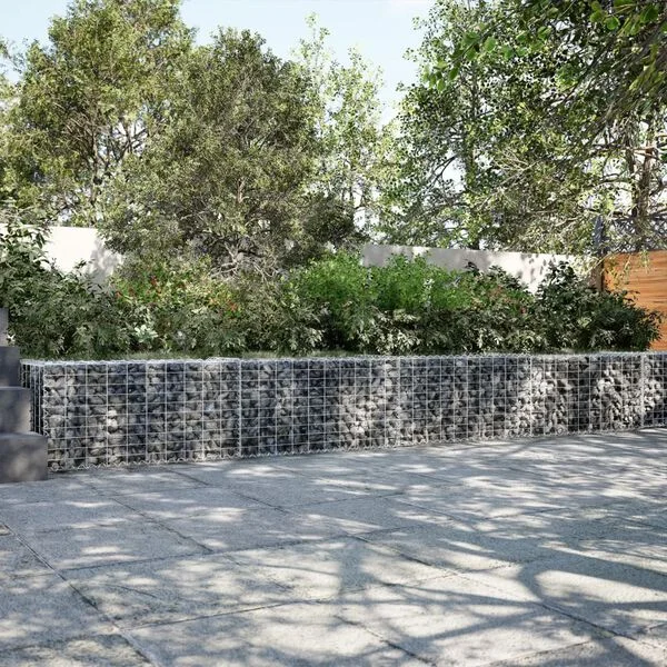 vidaXL Panier gabion avec couvercle 500x50x50 cm fer galvanisé