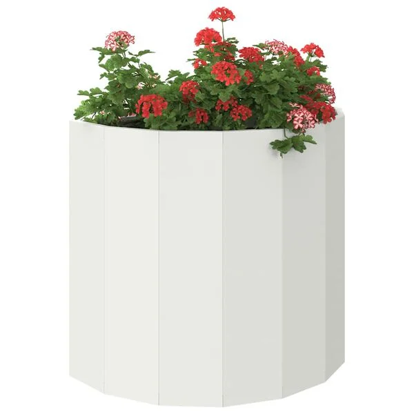 vidaXL Jardinière Blanc 60 x 30 x 50 cm Acier