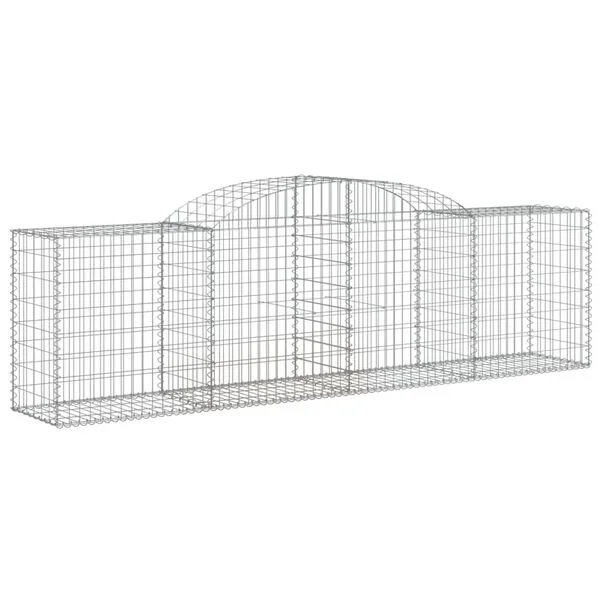 vidaXL Paniers à gabions arqués 17 pcs 300x50x80/100 cm fer galvanisé
