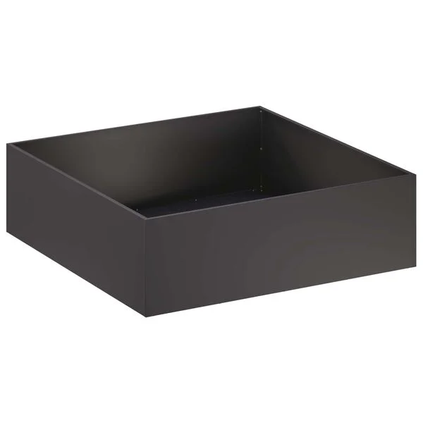 vidaXL Cache-pot de jardin Noir 80 x 80 x 30 cm Acier laminé à froid