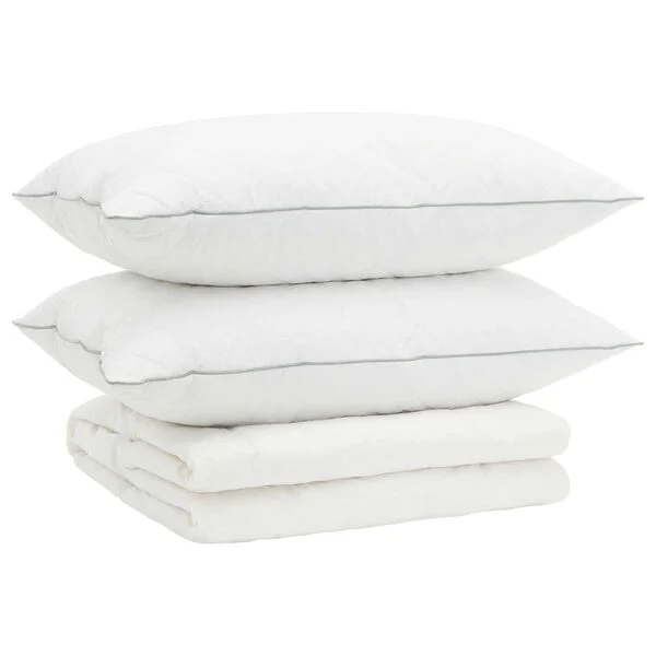 vidaXL Ensemble de couette 90 % en duvet d’oie FULDA 3 pc 200 x 200 cm