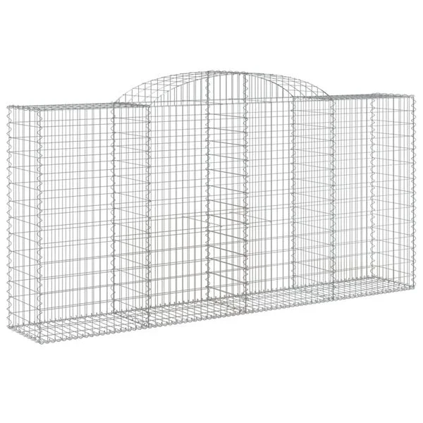 vidaXL Paniers à gabions arqués 6 pcs 300x50x140/160 cm fer galvanisé