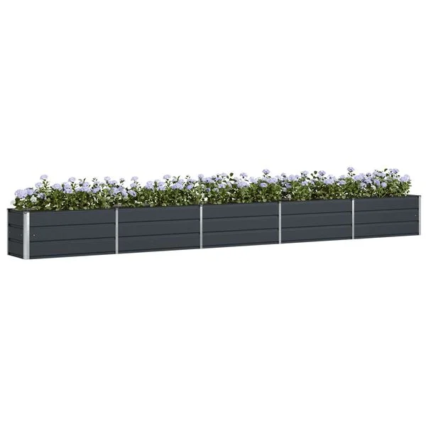 vidaXL Jardinière Anthracite 480 x 50 x 45 cm Acier galvanisé