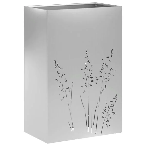 vidaXL Cache-pot de jardin Argenté 50 x 30 x 75 cm Acier galvanisé
