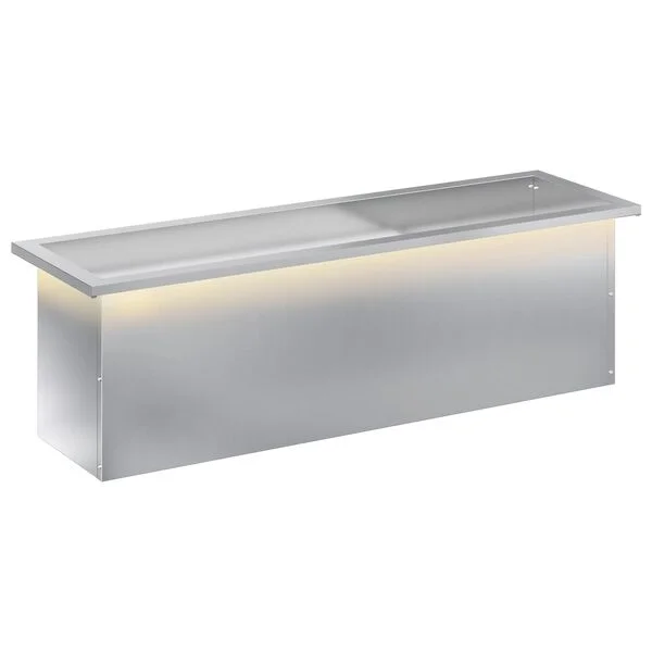 vidaXL Jardinière de jardin avec LED Argenté 30 x 100 x 30 cm