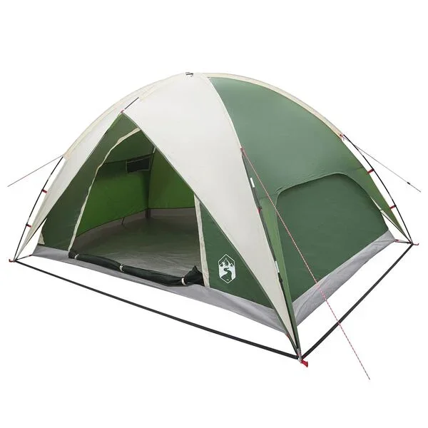 vidaXL Tente de camping avec un abri imperméable 5 personne Vert