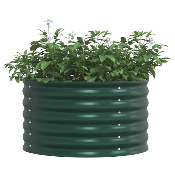 vidaXL Lit surélevé Vert 80 x 80 x 44 cm Acier