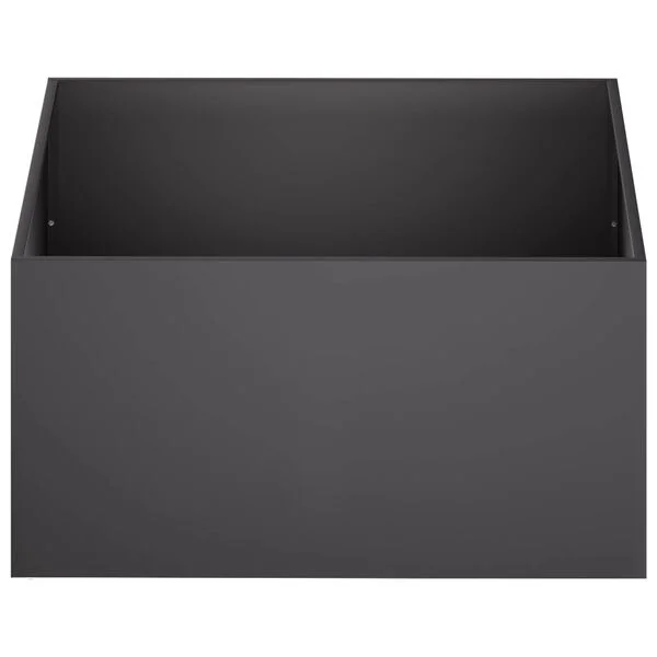 vidaXL Cache-pot de jardin Noir 80 x 80 x 40 cm Acier laminé à froid
