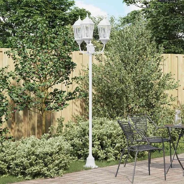 vidaXL Lumière de jardin 57 x 49 x 241 cm Aluminium et verre