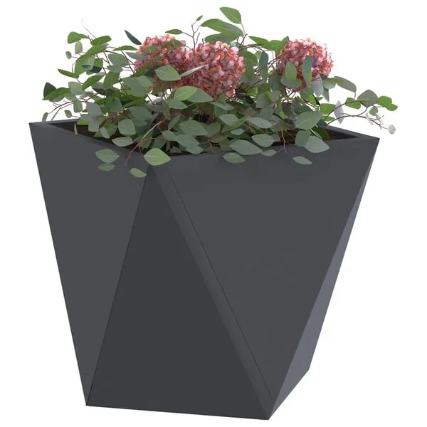 vidaXL Jardinière 2 pc Anthracite 30 x 30 x 30 cm Acier