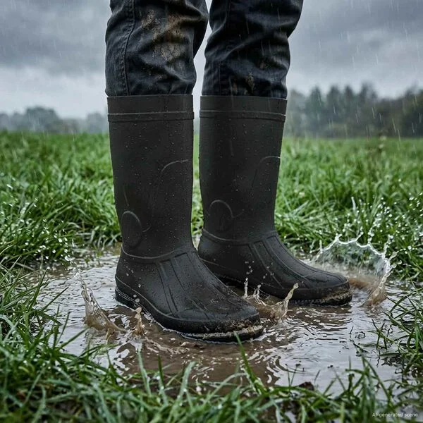 vidaXL Bottes de Pluie PVC Taille 39 Noir