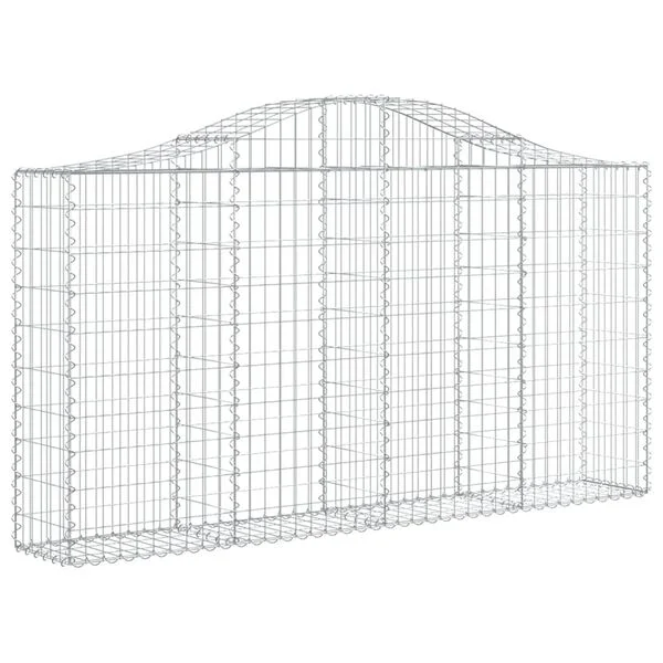 vidaXL Paniers à gabions arqués 25 pcs 200x30x100/120 cm Fer galvanisé