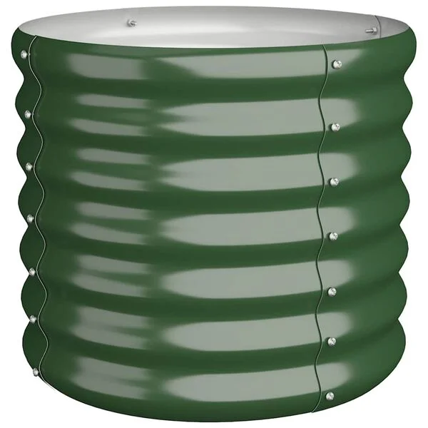 vidaXL Jardinière de jardin Acier galvanisé 40x40x36 cm Vert