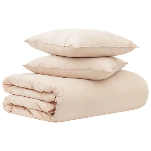 vidaXL Ensemble de Duvet 2 pc 240 x 220 cm Kapok et Polyester Beige