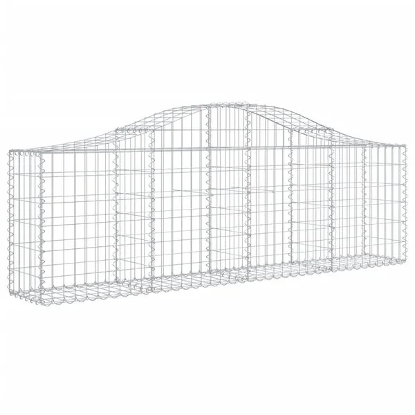 vidaXL Paniers à gabions arqués 18 pcs 200x30x60/80 cm Fer galvanisé