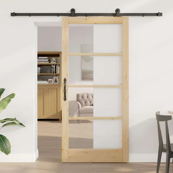 vidaXL Porte coulissante ORKDAL Naturel 93 x 202 cm