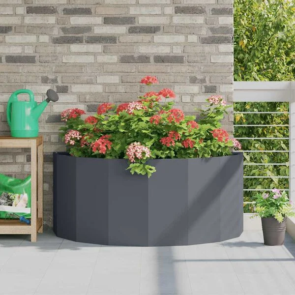 vidaXL Jardinière Anthracite 120 x 60 x 50 cm Acier