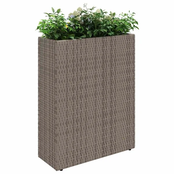 vidaXL Grand Pot Gris 55 x 22 x 70 cm polyrotin