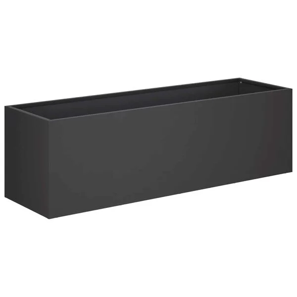 vidaXL Cache-pot de jardin 2 pc Noir 80 x 30 x 30 cm