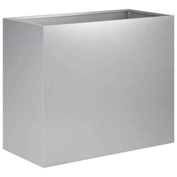 vidaXL Cache-pot de jardin 2 pc Argenté 60 x 30 x 50 cm