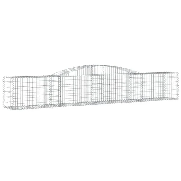 vidaXL Paniers à gabions arqués 8 pcs 400x50x60/80 cm Fer galvanisé