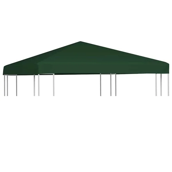 vidaXL Toile supérieure de belvédère 310 g, m² 3 x 3 m Vert