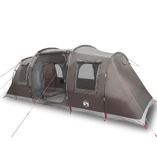 vidaXL Tente de camping tunnel 4 personnes marron imperméable