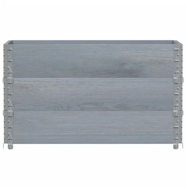 vidaXL Jardinière gris 100x50 cm bois massif de pin
