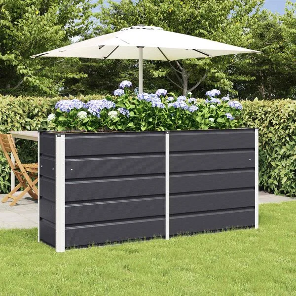 vidaXL Jardinière Anthracite 160 x 40 x 75 cm Acier