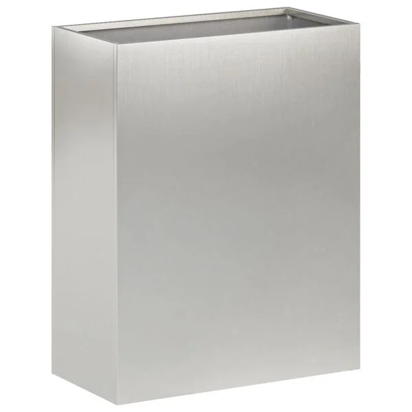 vidaXL Cache-pot de jardin Argenté 40 x 20 x 50 cm Acier inoxydable