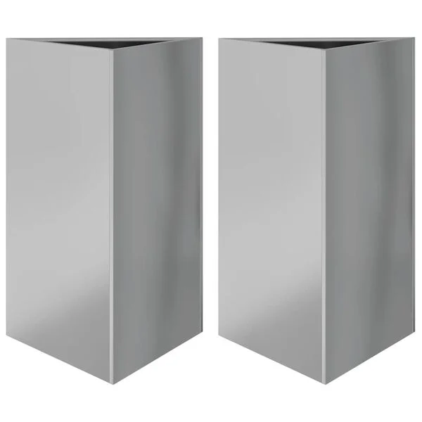 vidaXL Jardinières 2 pcs triangulaire 50x43x75 cm acier galvanisé