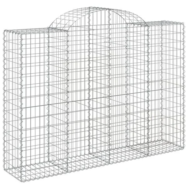 vidaXL Paniers à gabions arqués 13 pcs 200x50x140/160 cm Fer galvanisé