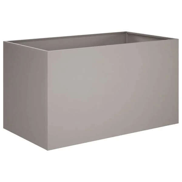 vidaXL Cache-pot de jardin Rouillé 80 x 50 x 50 cm Acier patiné
