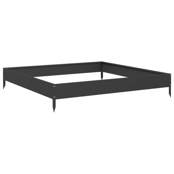 vidaXL Lit surélevé de jardin noir 100x100x18, 5 cm acier