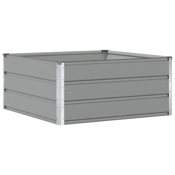 vidaXL Jardinière Gris clair 100 x 100 x 45 cm Acier
