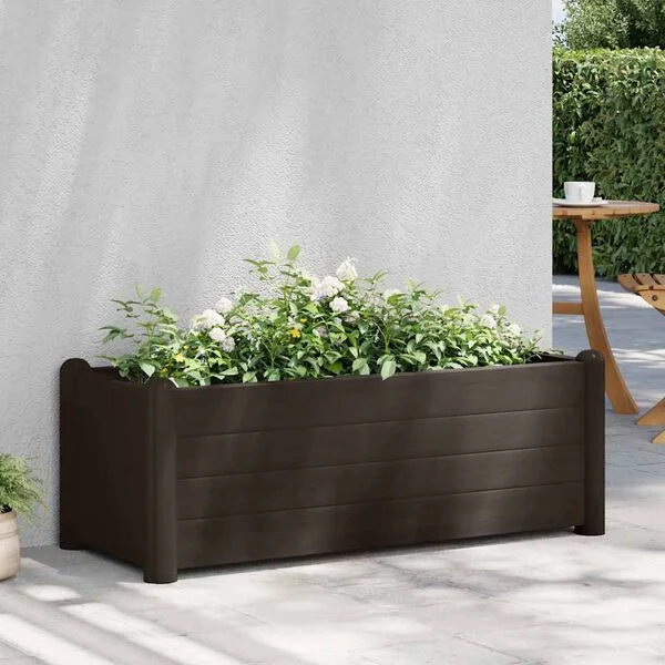 vidaXL Lit surélevé de jardin PP Moka 100x43x35 cm