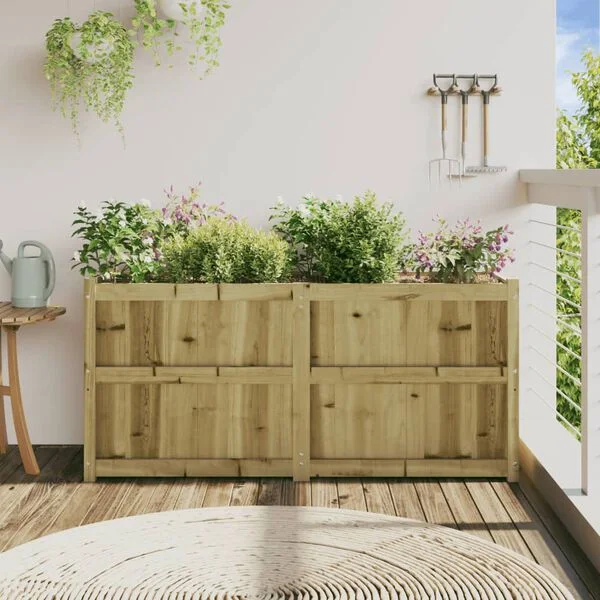 vidaXL Jardinière 150x50x70 cm bois de pin imprégné