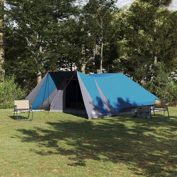 vidaXL Tente Tipi 12 personne Bleu taffetas