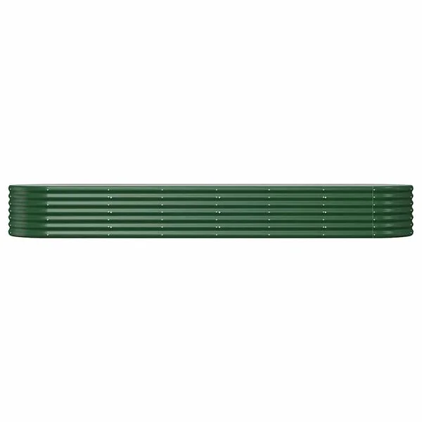 vidaXL Lit surélevé de jardin Acier galvanisé 296x80x36 cm Vert