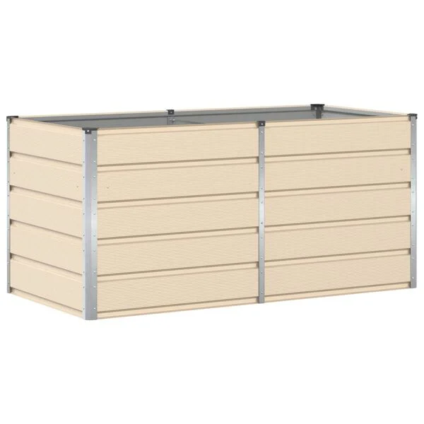 vidaXL Jardinière Ivoire 160 x 80 x 75 cm Acier