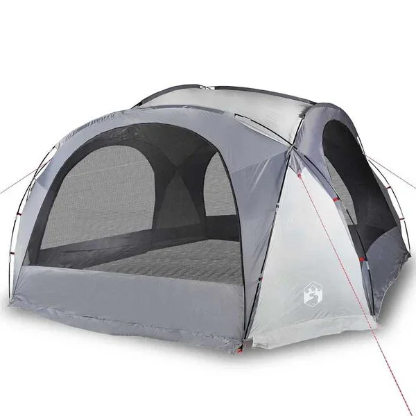 vidaXL Tente de réception blanc et gris imperméable