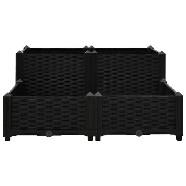 vidaXL Lit surélevé 80x80x38 cm Polypropylène