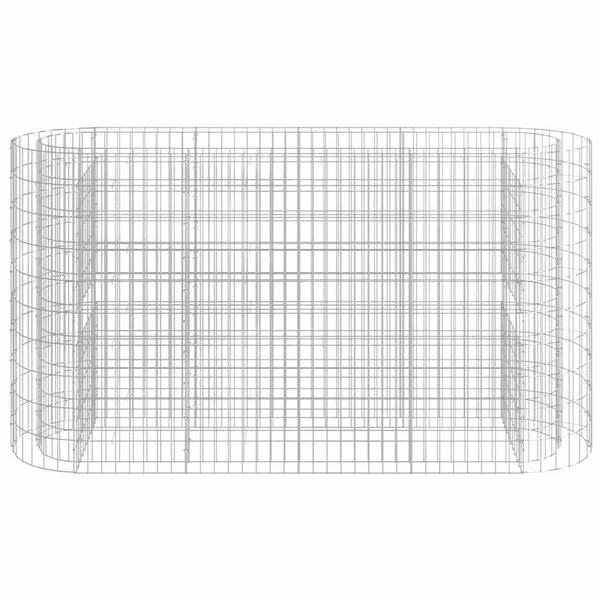 vidaXL Lit surélevé à gabion Fer galvanisé 190x50x100 cm