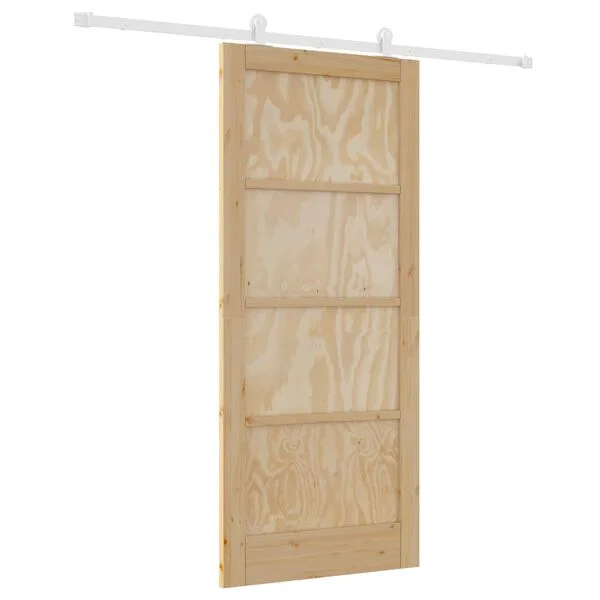 vidaXL Porte coulissante Naturel et Blanc 86 x 198, 5 cm