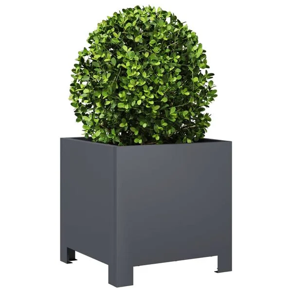 vidaXL Jardinière anthracite 30x30x30 cm acier