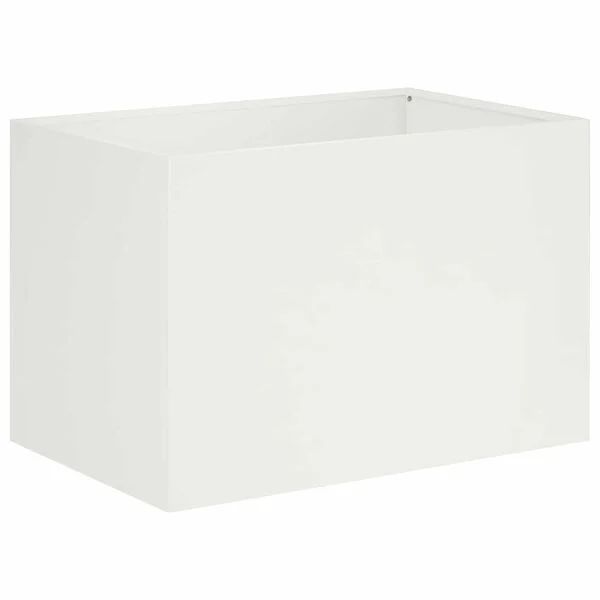 vidaXL Cache-pot de jardin 2 pc Blanc 60 x 40 x 40 cm