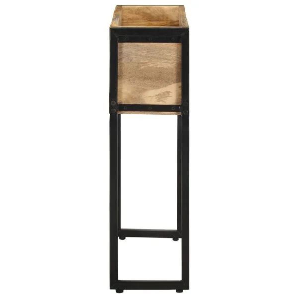 vidaXL Jardinière 60x20x68 cm Bois de manguier brut