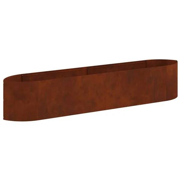 vidaXL Jardin surélevé Acier patiné 220 x 40 x 40 cm Acier