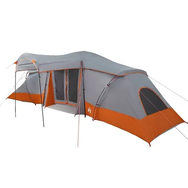 vidaXL Tente familiale 6 personne Gris et orange