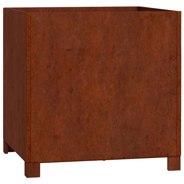 vidaXL Jardinière avec pieds Rouillé 50x50x50 cm Acier corten
